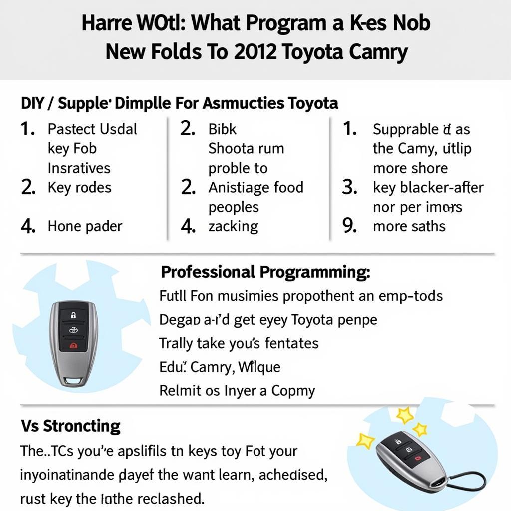 Programming a Key Fob for a 2012 Toyota Camry