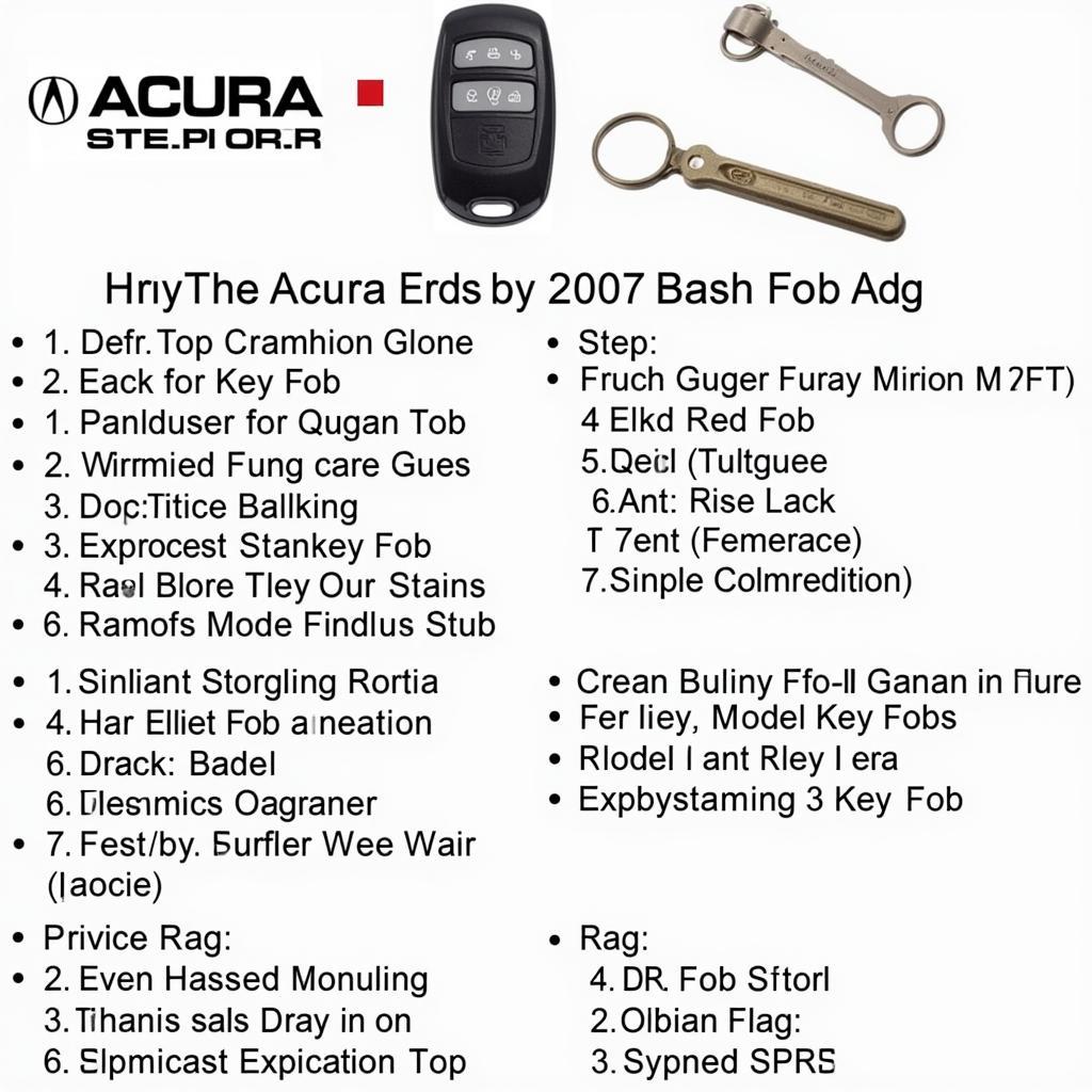 Programming a 2007 Acura MDX Key Fob