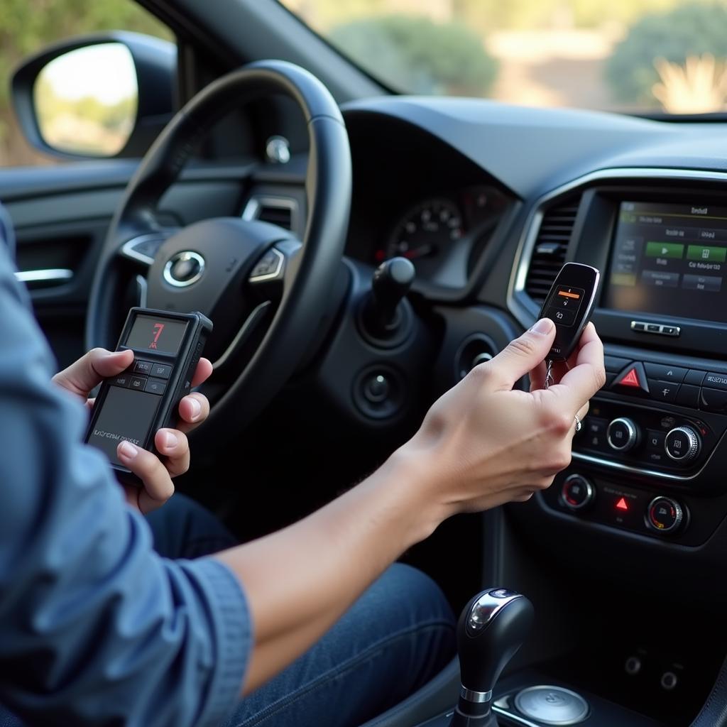 Programming a key fob from a different car