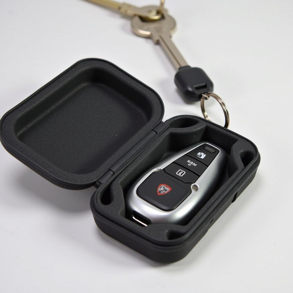 Ram Key Fob with Protective Case and Tracker