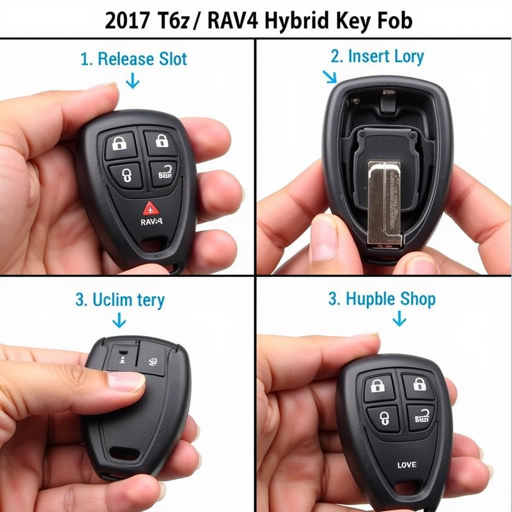 Replacing the battery in a 2017 Toyota RAV4 Hybrid key fob