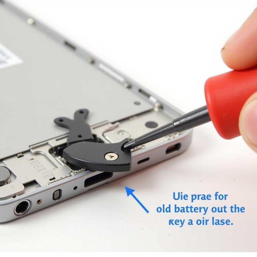 Removing Old Key Fob Battery with a Screwdriver