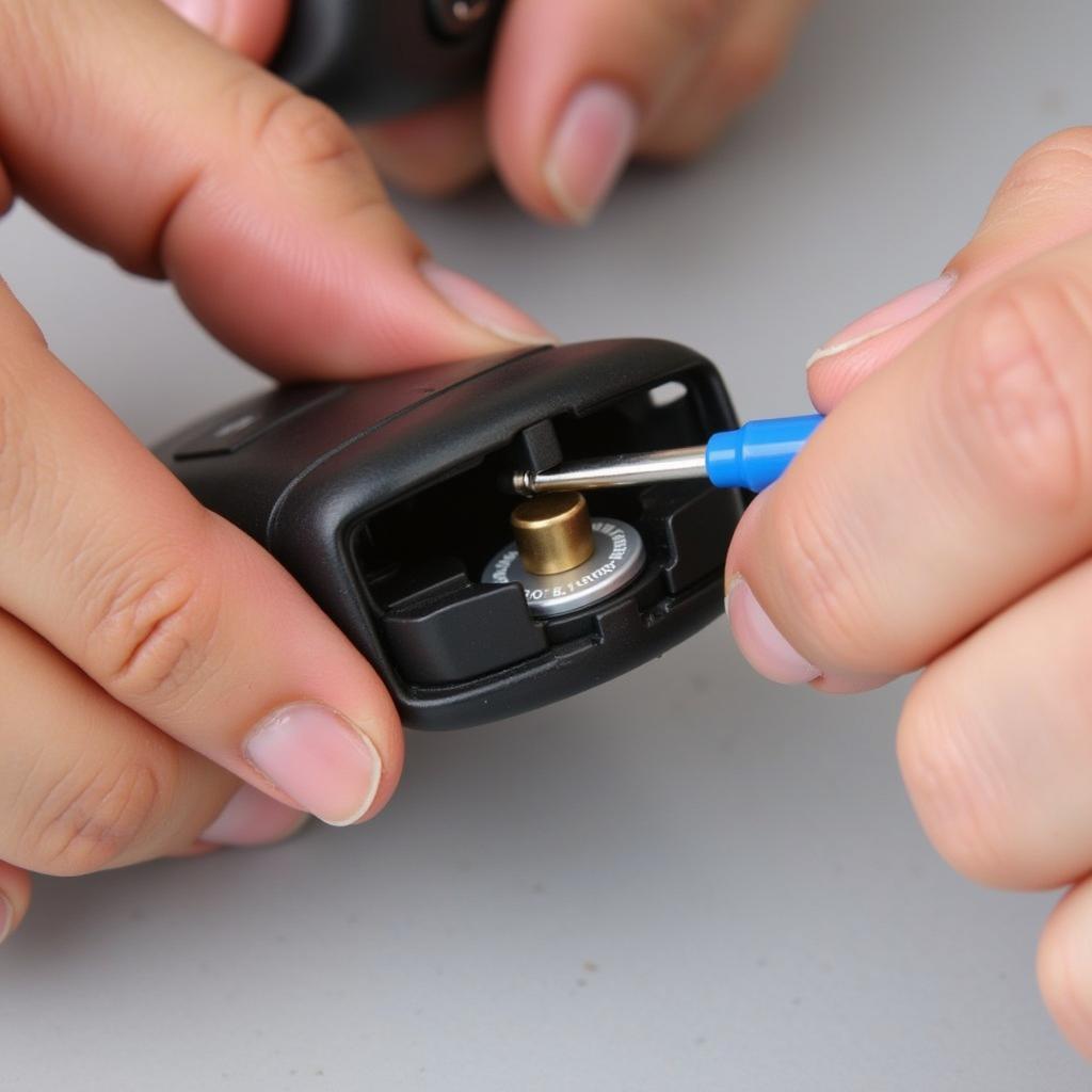 Removing the Old Mercedes Key Fob Battery