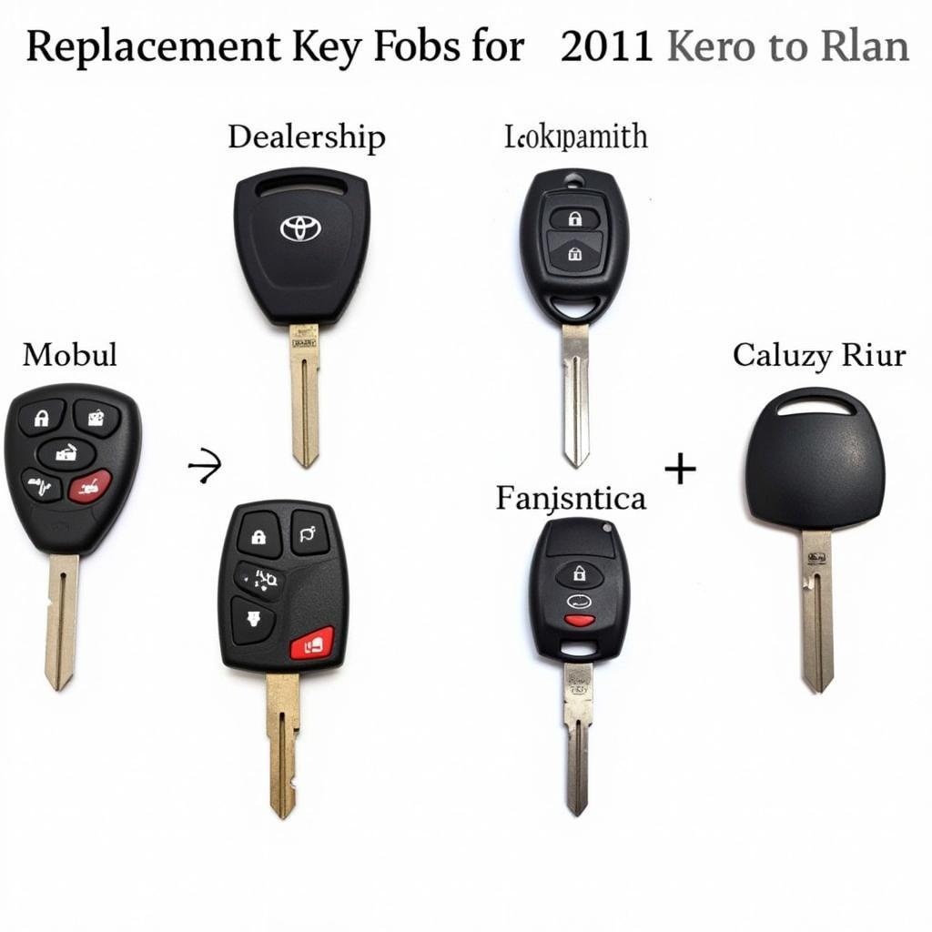 Replacement 2011 Toyota Camry Key Fobs