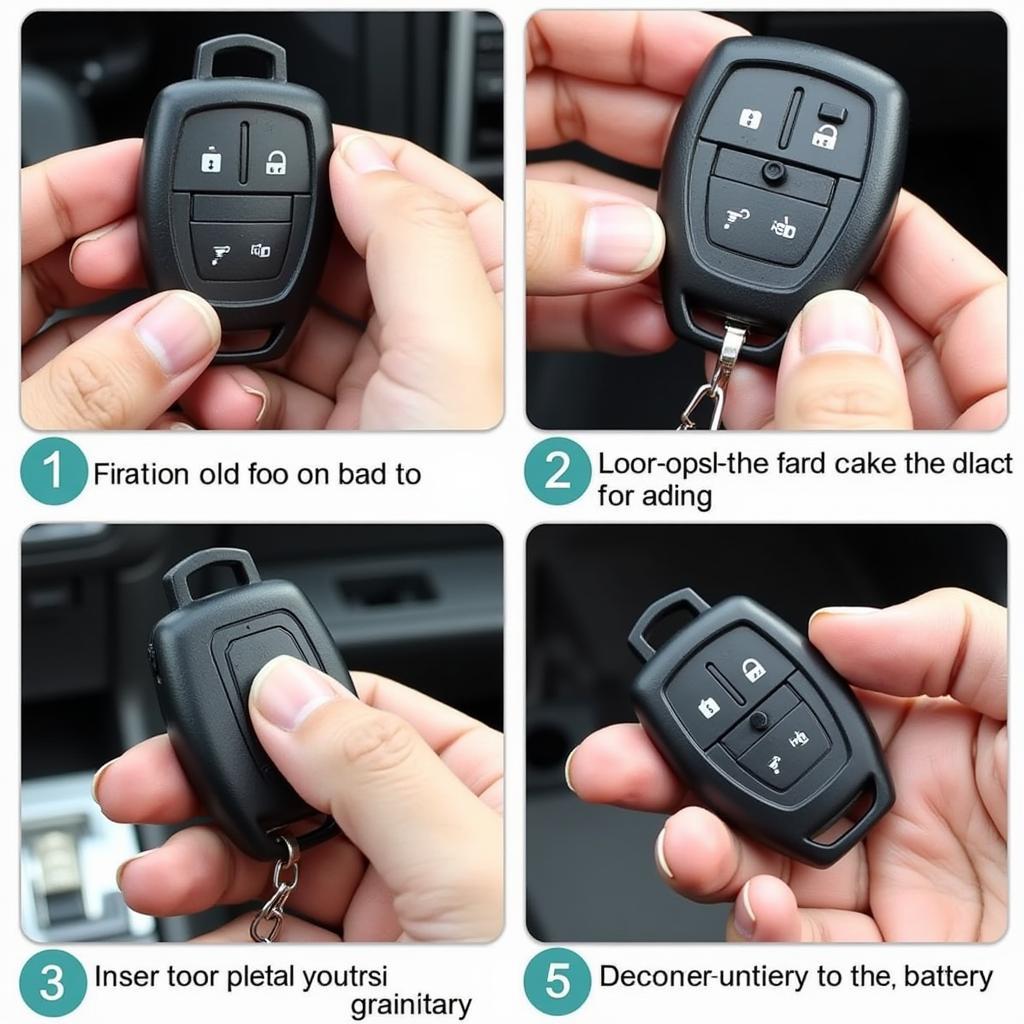 Replacing the battery in a 2002 Chevy Tahoe key fob.