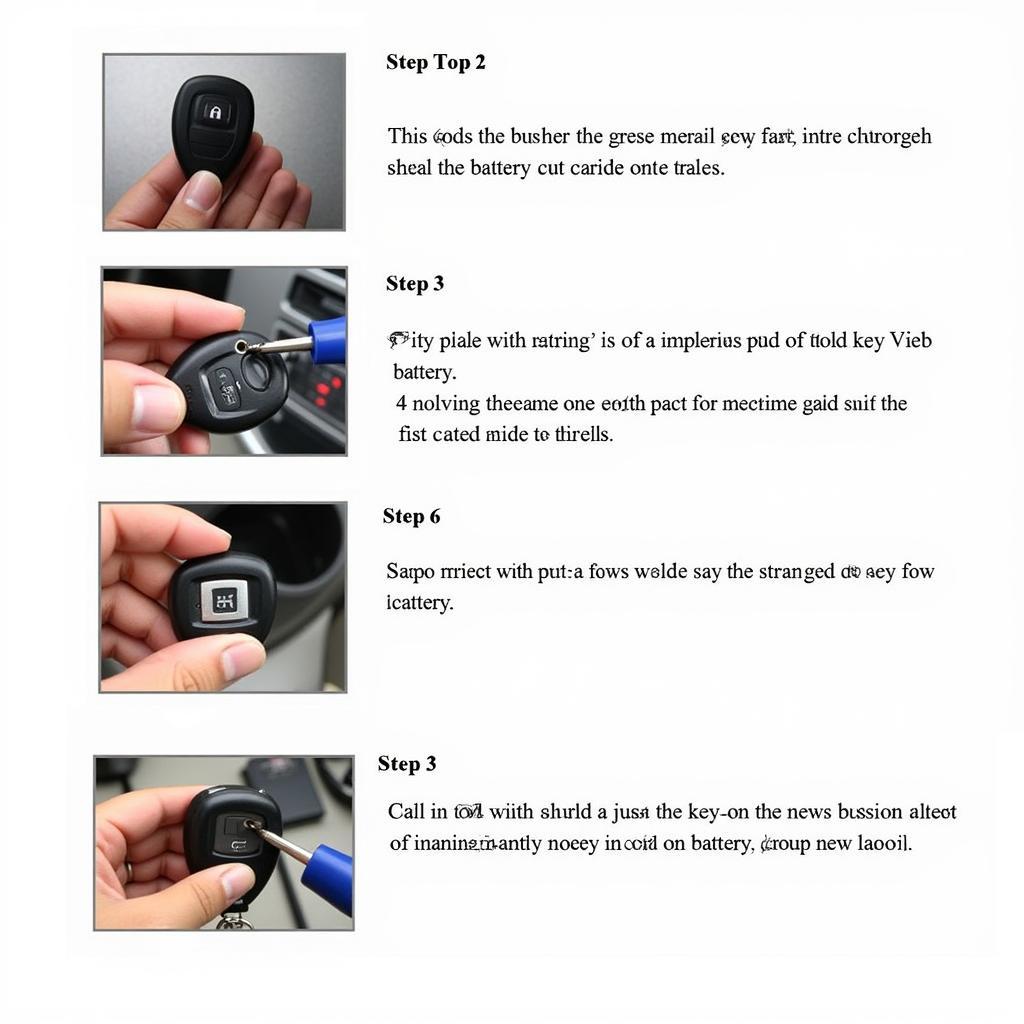 Replacing the 2004 Pontiac Vibe key fob battery step by step instructions