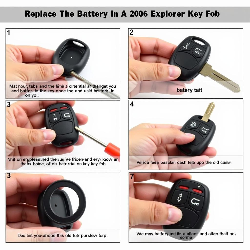 Replacing the battery in a 2006 Ford Explorer key fob