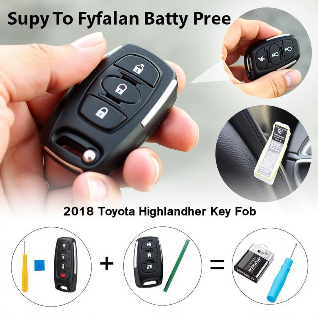 Replacing the key fob battery in a 2010 Toyota Highlander