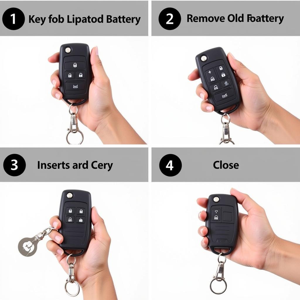 Replacing 2013 Toyota 4Runner Key Fob Battery -  A step-by-step visual guide to replacing the battery.