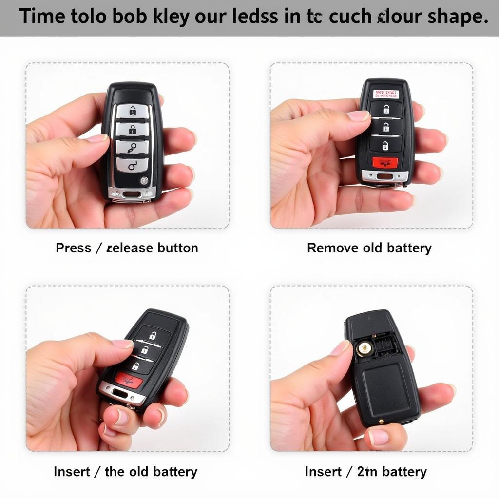 Replacing the 2016 Buick Lacrosse Key Fob Battery: Step-by-step visuals of the battery replacement process.