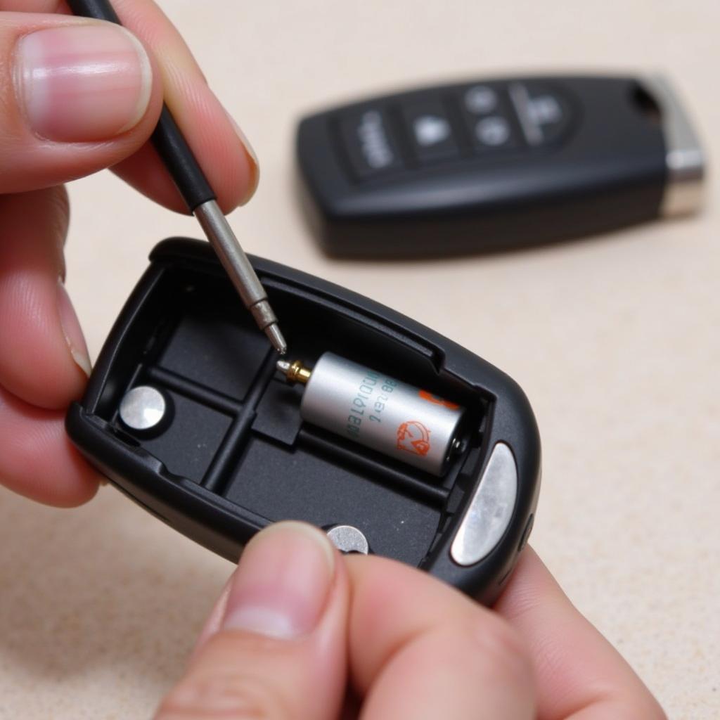 Replacing the battery in a 2017 Chevy Cruze key fob