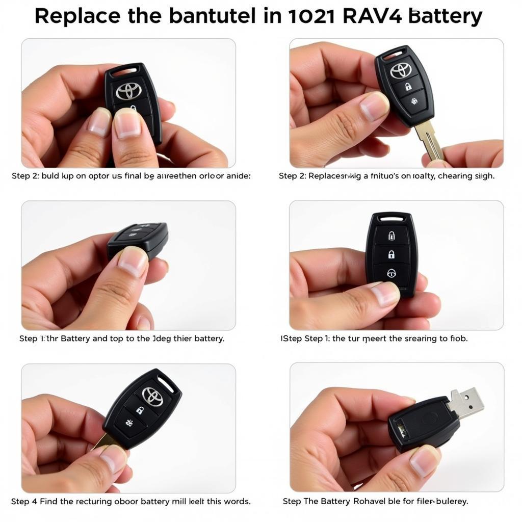 Replacing the battery in a 2021 Toyota RAV4 key fob