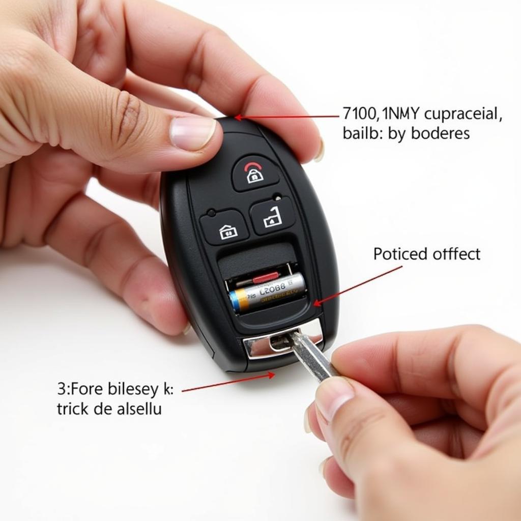 Replacing the 2018 Ford Fusion Key Fob Battery: A close-up of the process.