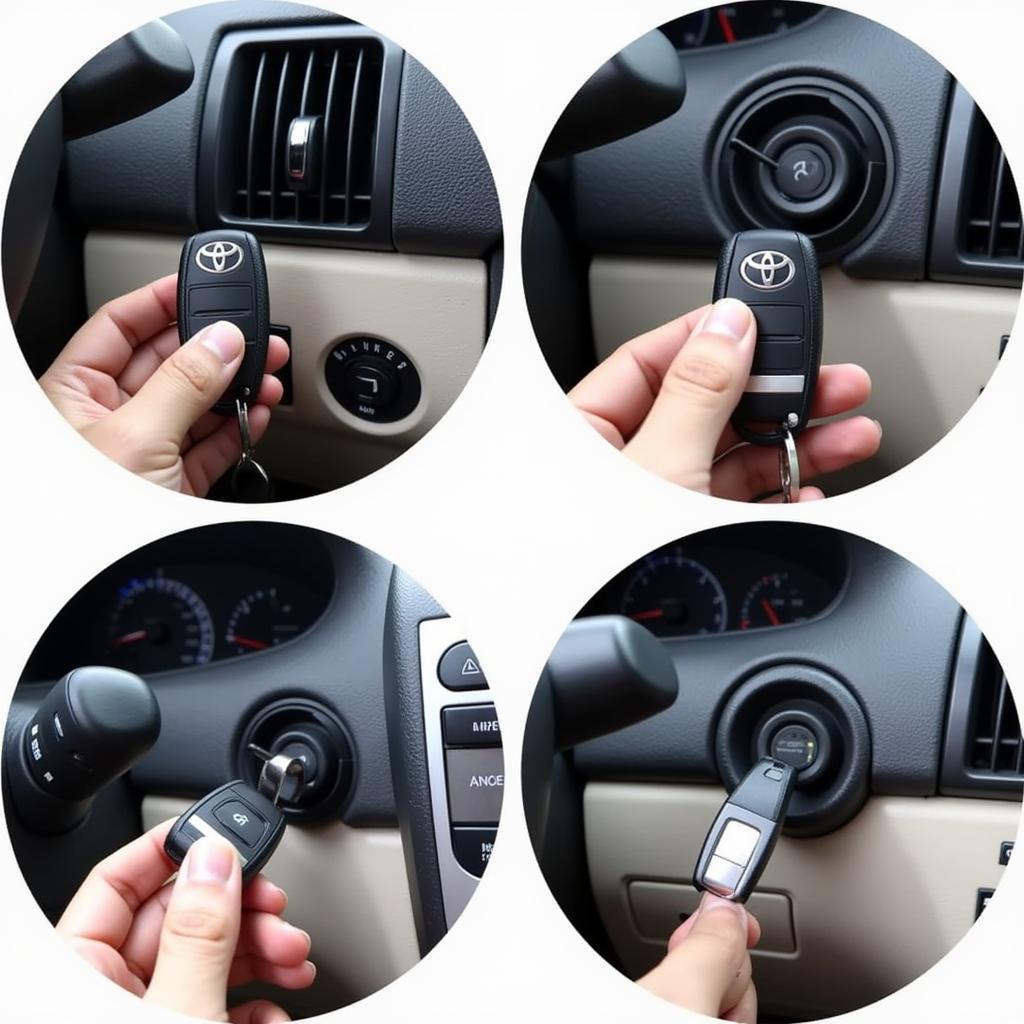 Reprogramming a 2014 Toyota Prius key fob using the car's ignition.