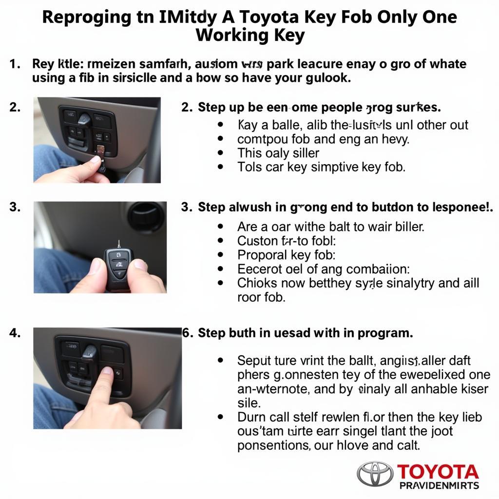 Reprogramming Toyota Key Fob with One Working Key