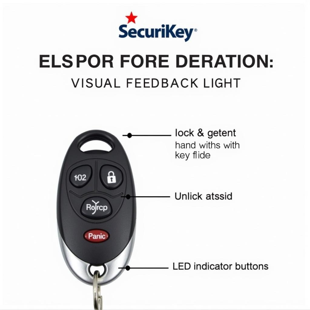 SecuriKey Elvat6b Key Fob Buttons