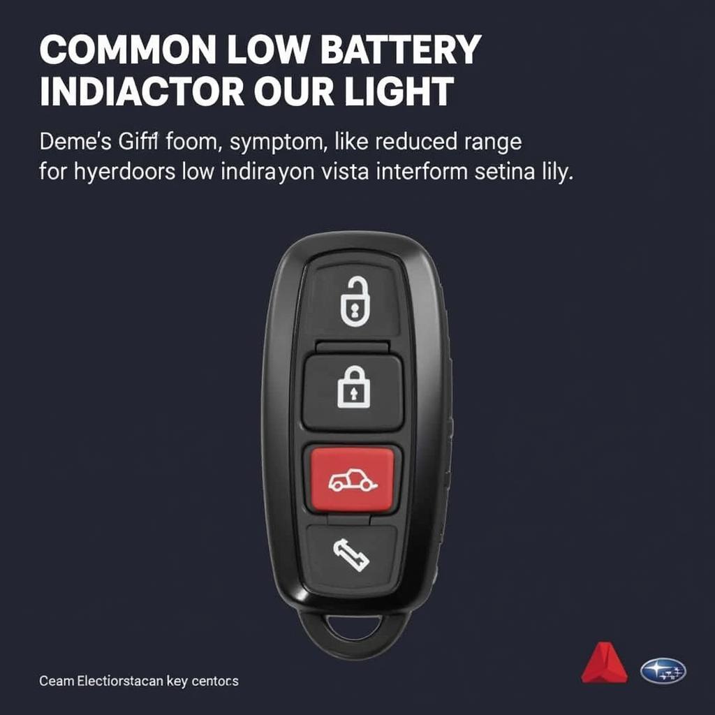 Subaru Forester Key Fob Low Battery Signs