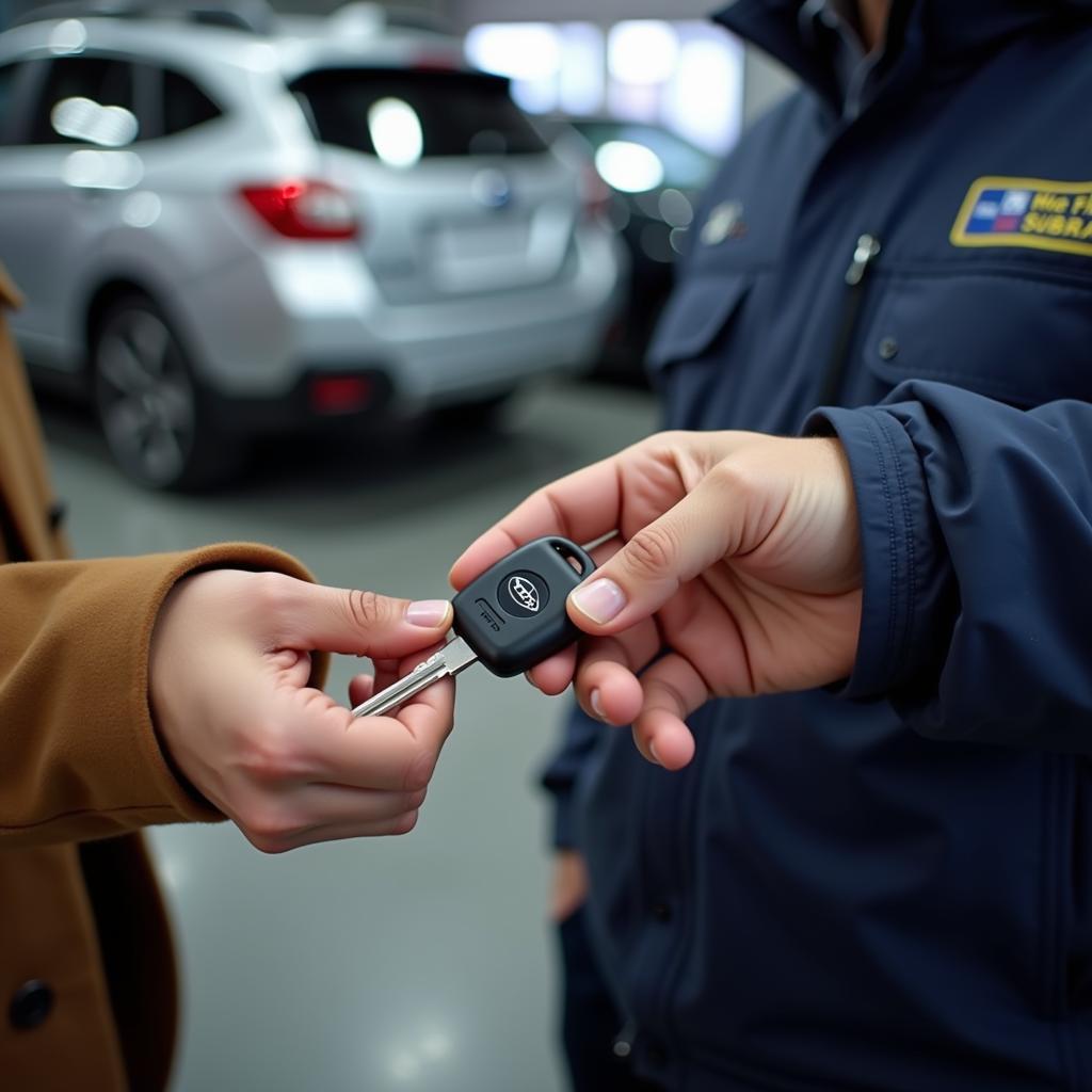 Using Subaru Valet Key at Repair Shop