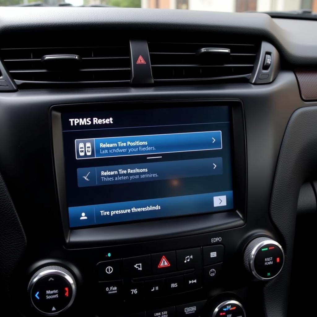 Tahoe DIC TPMS Reset Screen