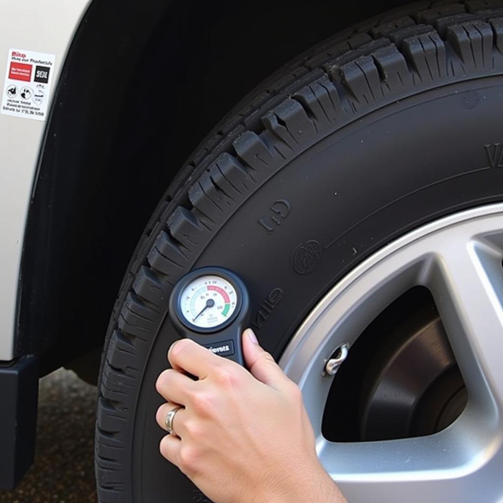 Inflating Tahoe Tires to Recommended Pressure