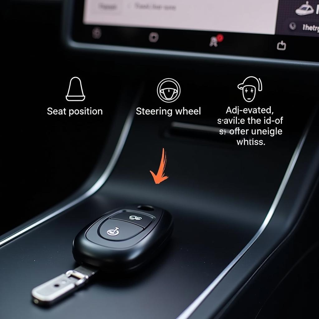 Tesla key fob linked to driver profile