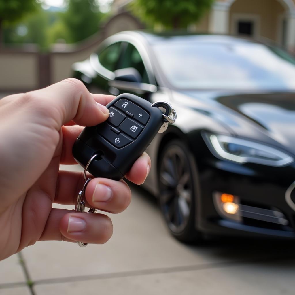 Locking Tesla Model S with Key Fob