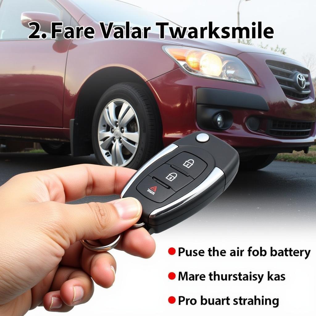 Testing the Functionality of a 2013 Toyota Corolla Key Fob After Battery Replacement