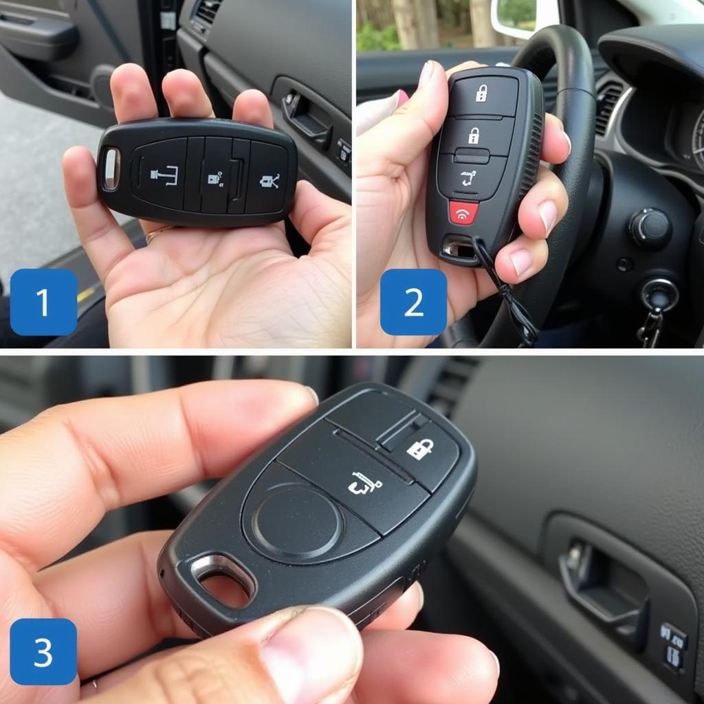 Testing the VW Golf R key fob after battery replacement