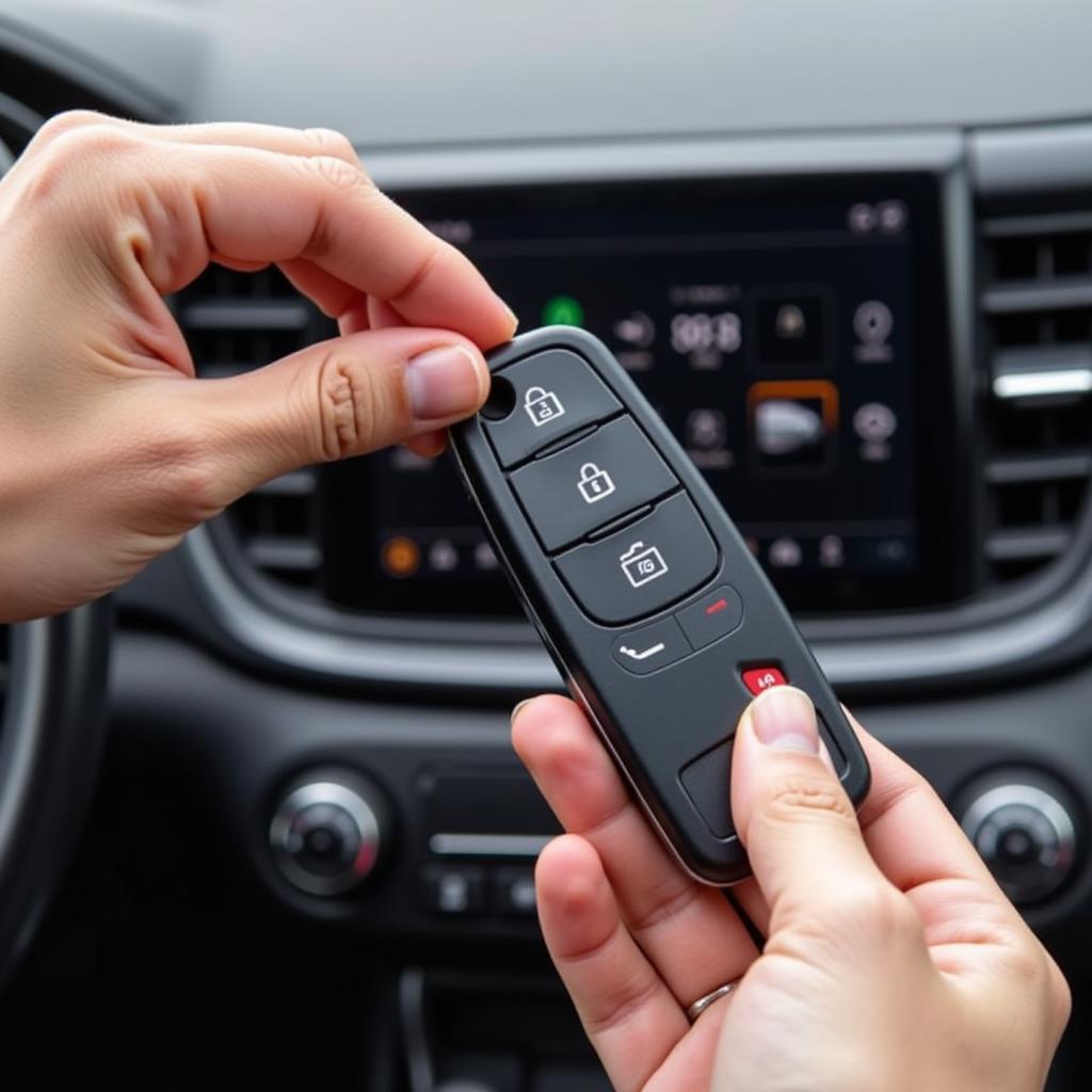 Testing the 2021 Chevy Blazer key fob after battery replacement