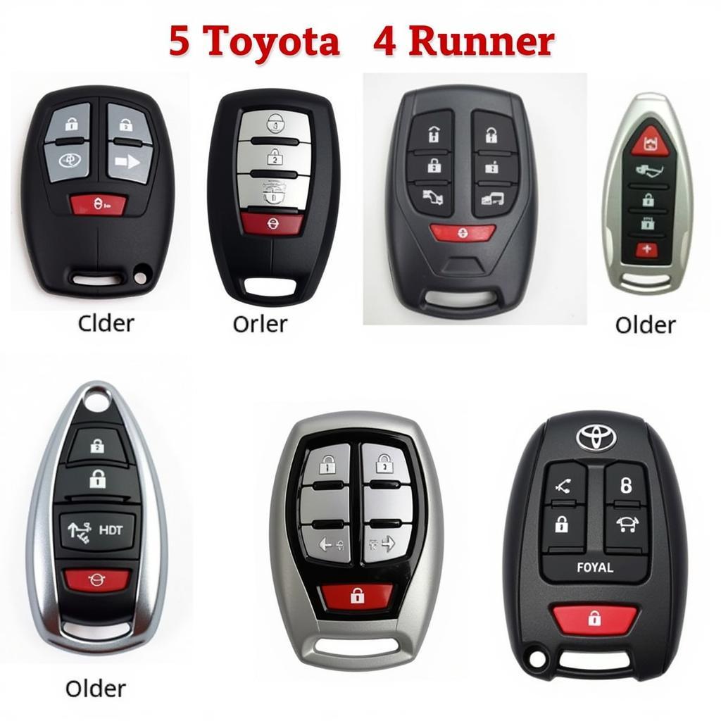 Different Types of Toyota 4Runner Key Fobs