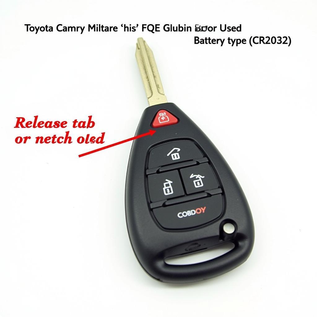 Toyota Camry Key Fob Battery Location