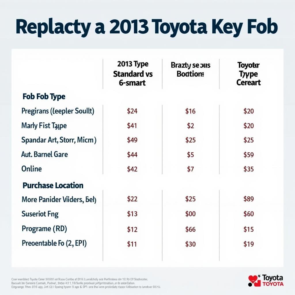 Toyota Camry Key Fob Replacement Cost Breakdown