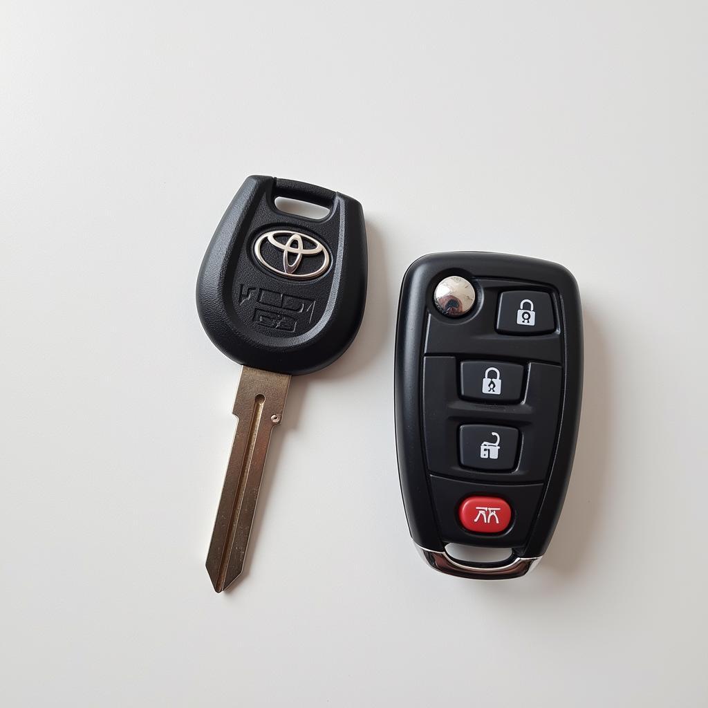 Toyota Celica Key Fob and Car Key