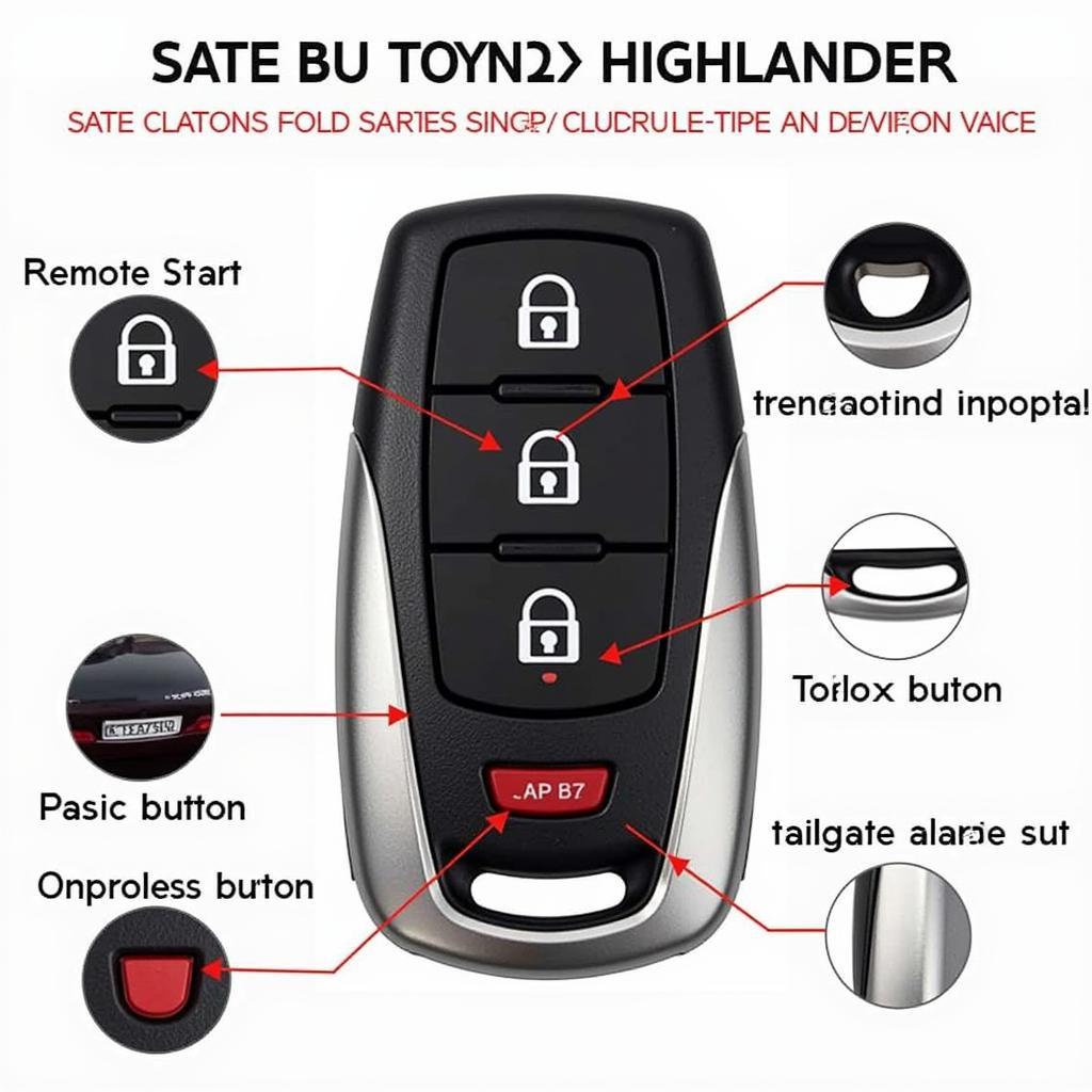 Key Features of the Toyota Grand Highlander Key Fob