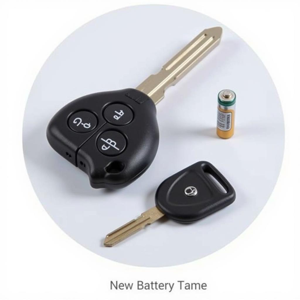 Toyota Highlander Key Fob and New CR2032 Battery