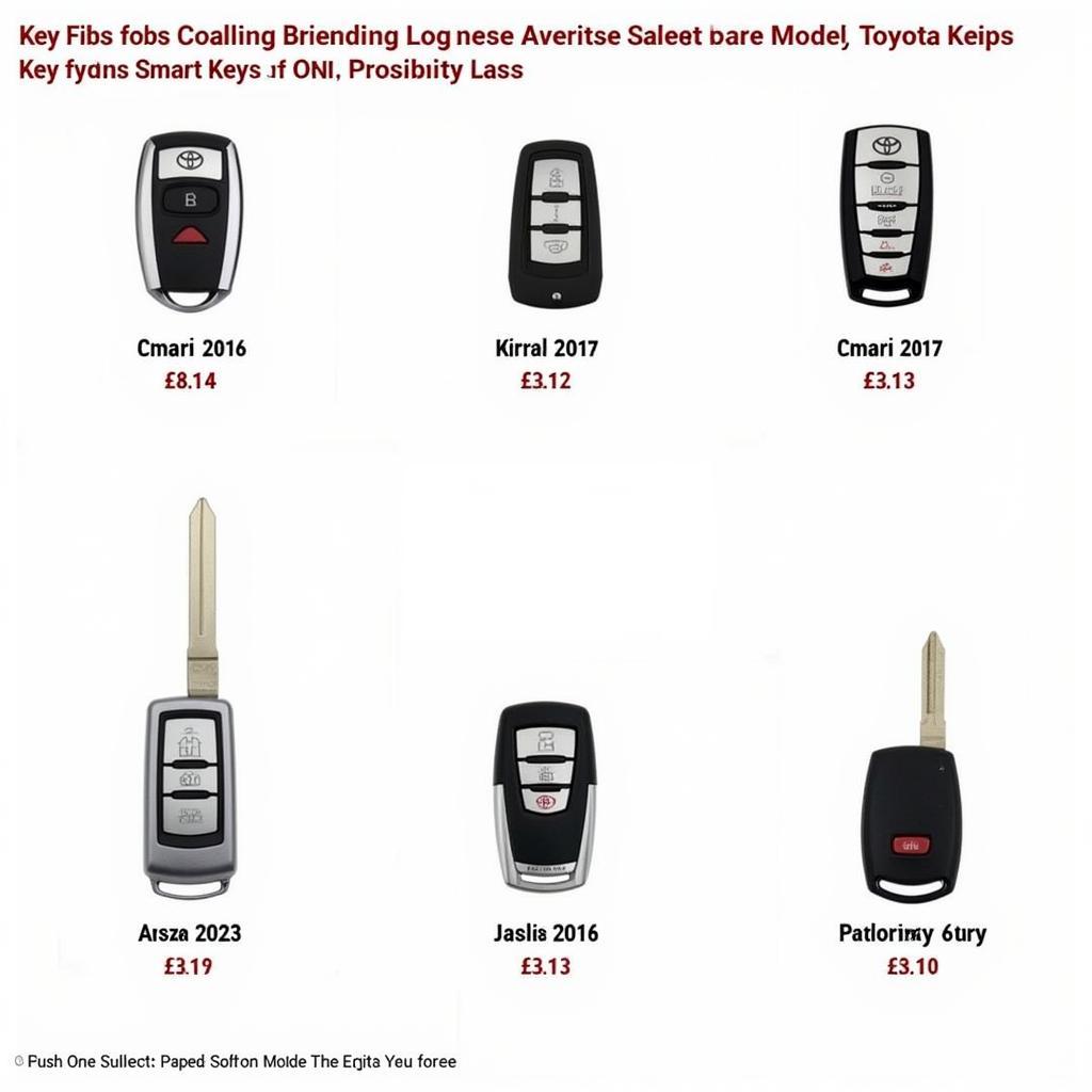 Different Types of Toyota Highlander Key Fobs