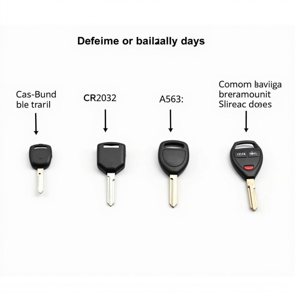 Toyota Key Fob Battery Sizes Comparison