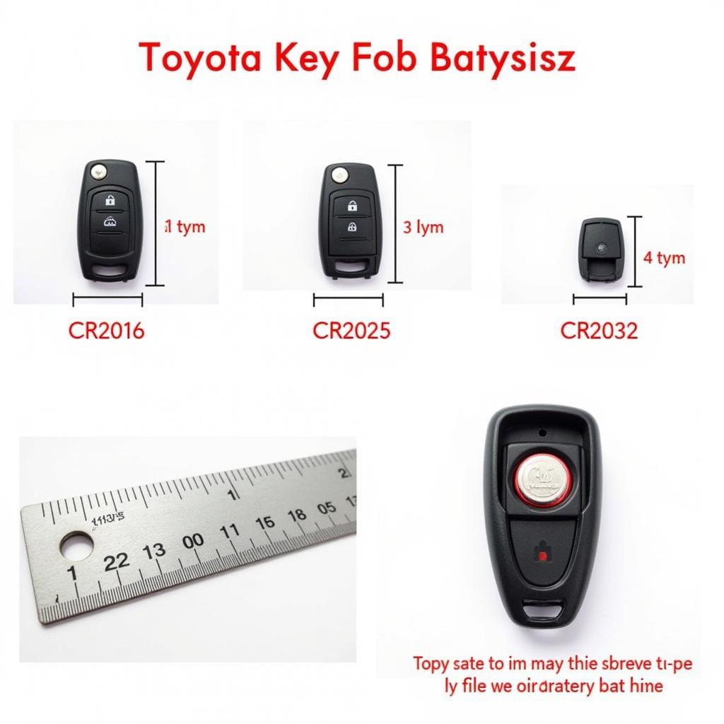 Different Toyota Key Fob Battery Types