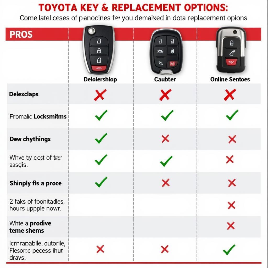 Toyota Key Fob Replacement Options