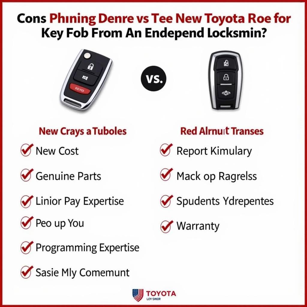 Toyota Key Fob Replacement Options