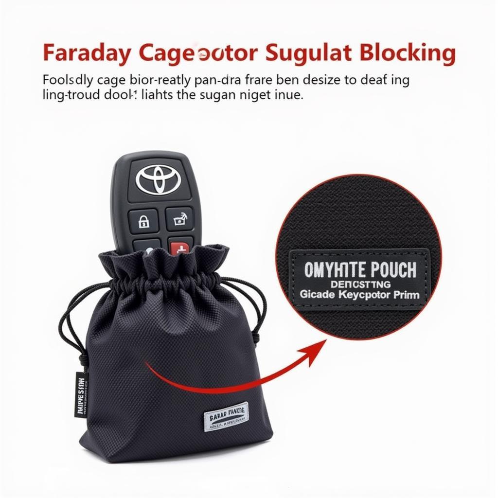 Signal Blocking Pouch for Toyota Key Fobs