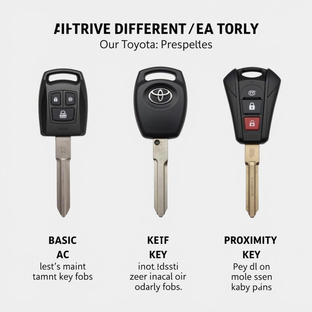 Different Types of Toyota Key Fobs