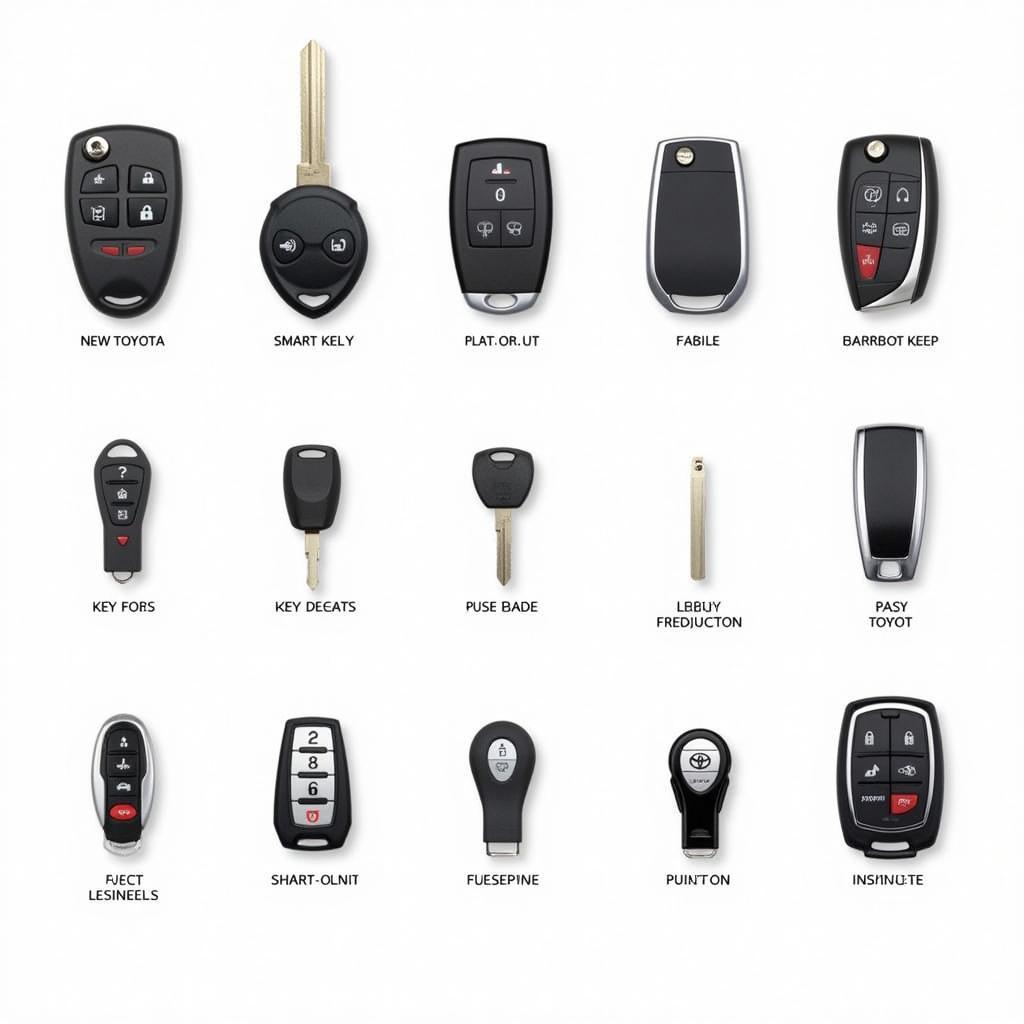 Different Types of Toyota Key Fobs