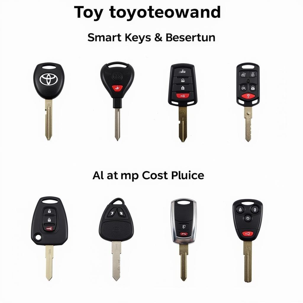 Various Types of Toyota Key Fobs