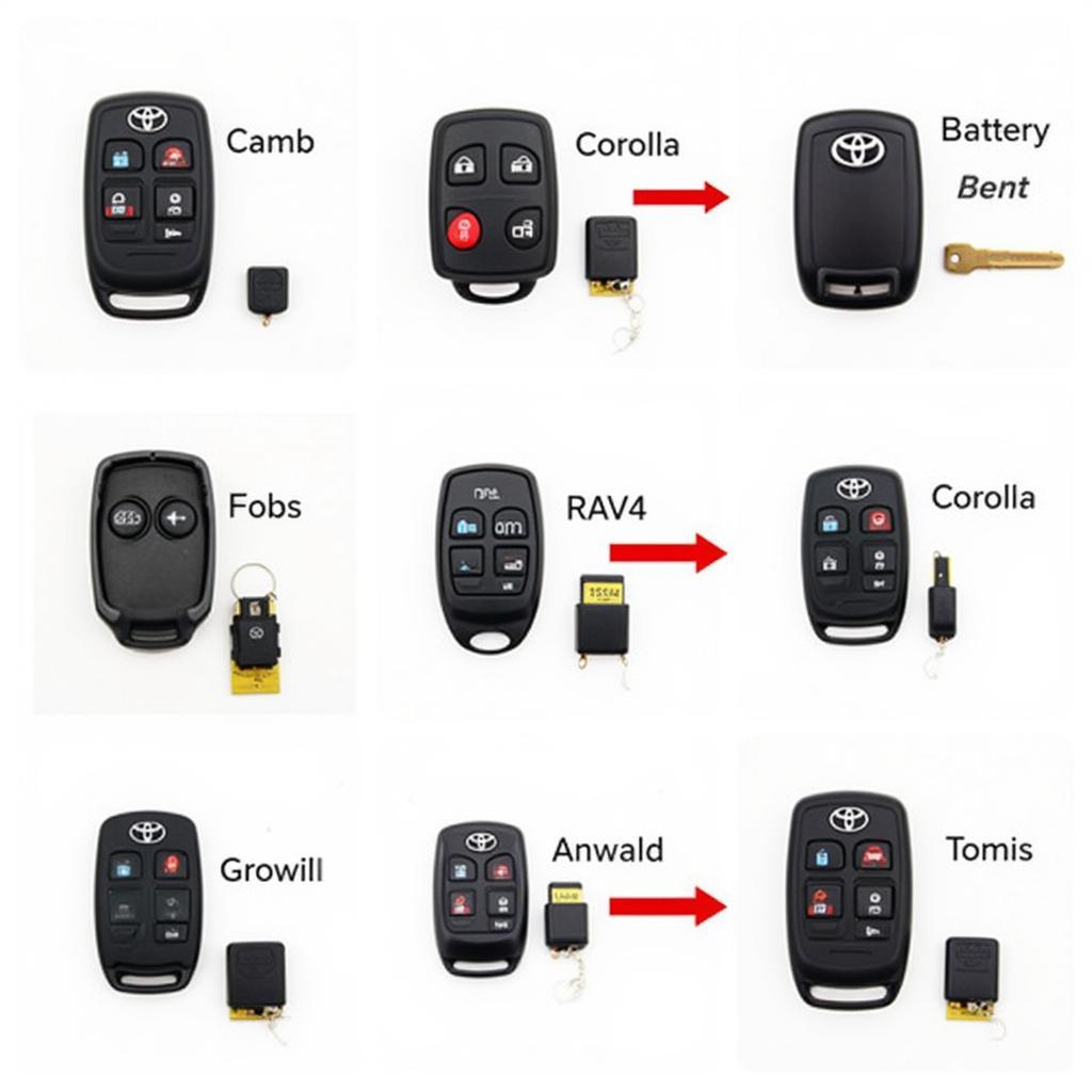 Different Toyota Key Fob Types and Their Battery Compartments