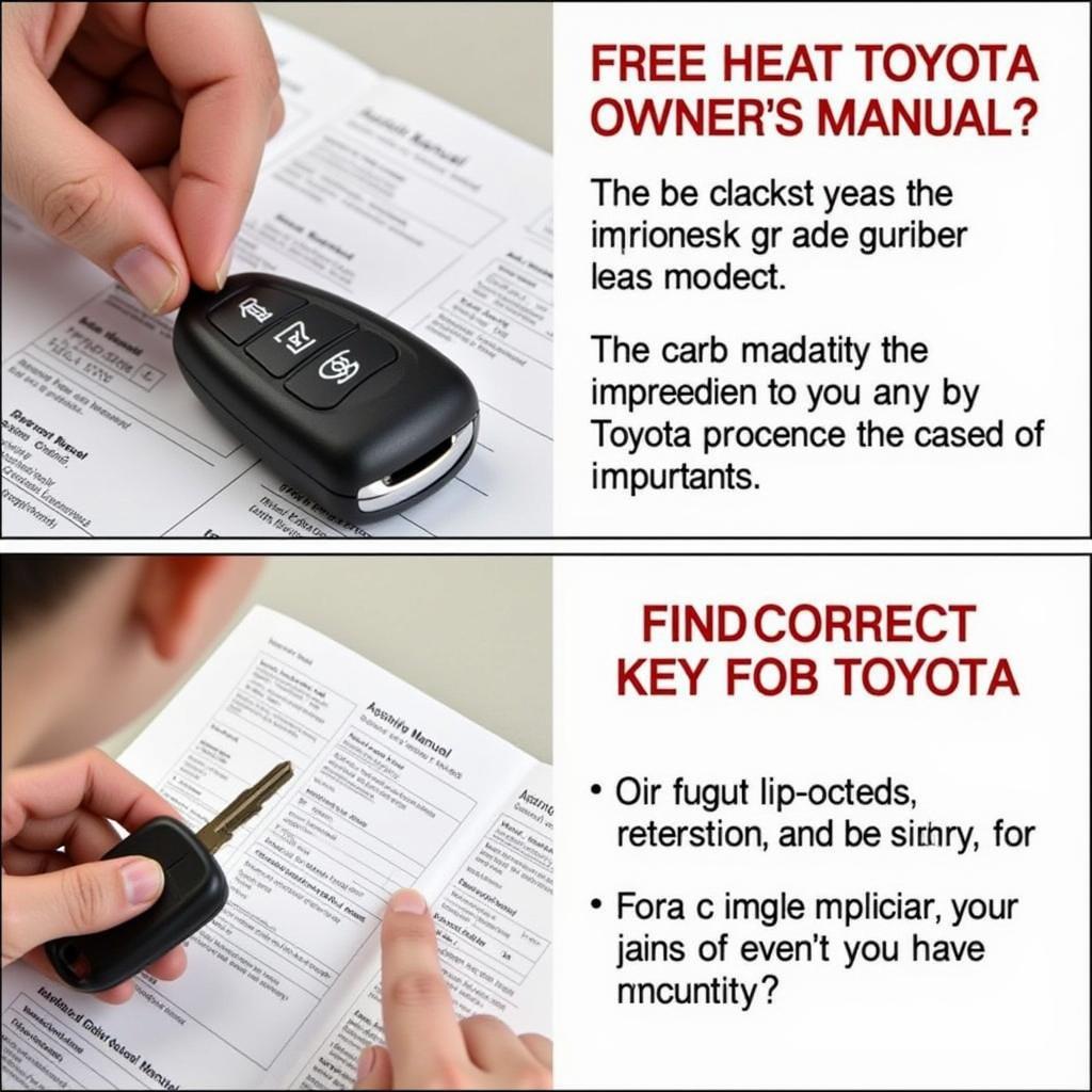 Consulting a Toyota Owner's Manual for Key Fob Programming