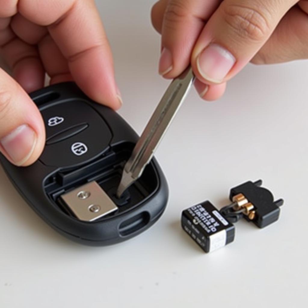 Replacing the battery in a Toyota Prius key fob