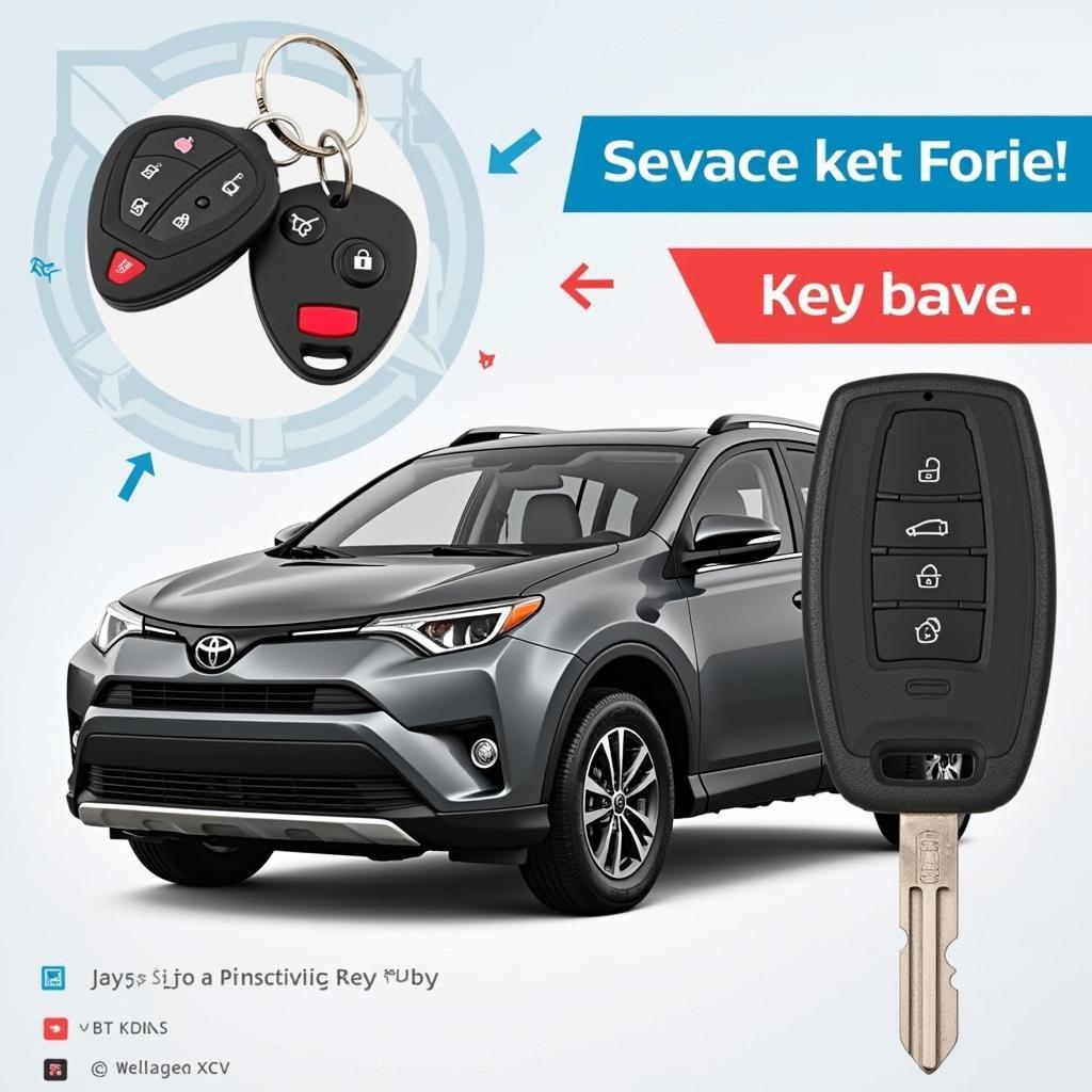 Toyota RAV4 Key Fob and Car