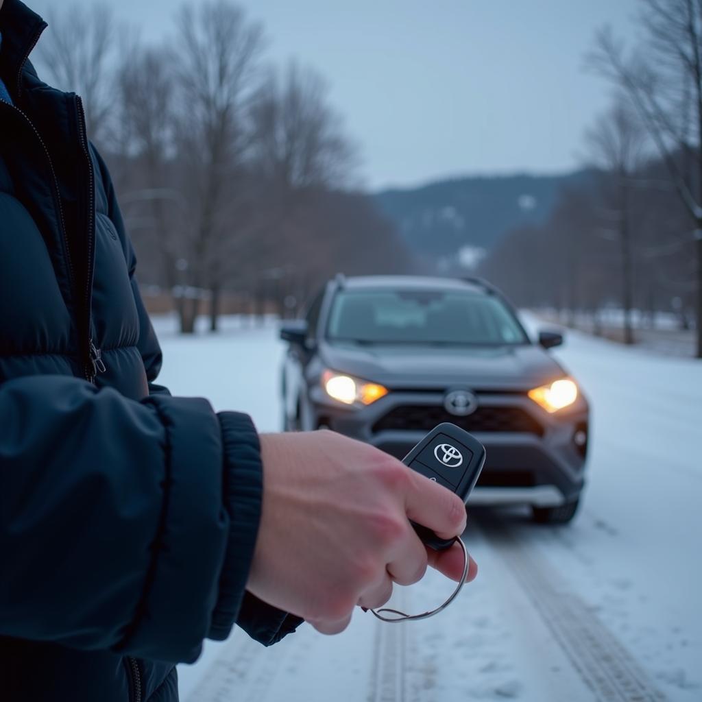 Toyota RAV4 Remote Start Key Fob In Action