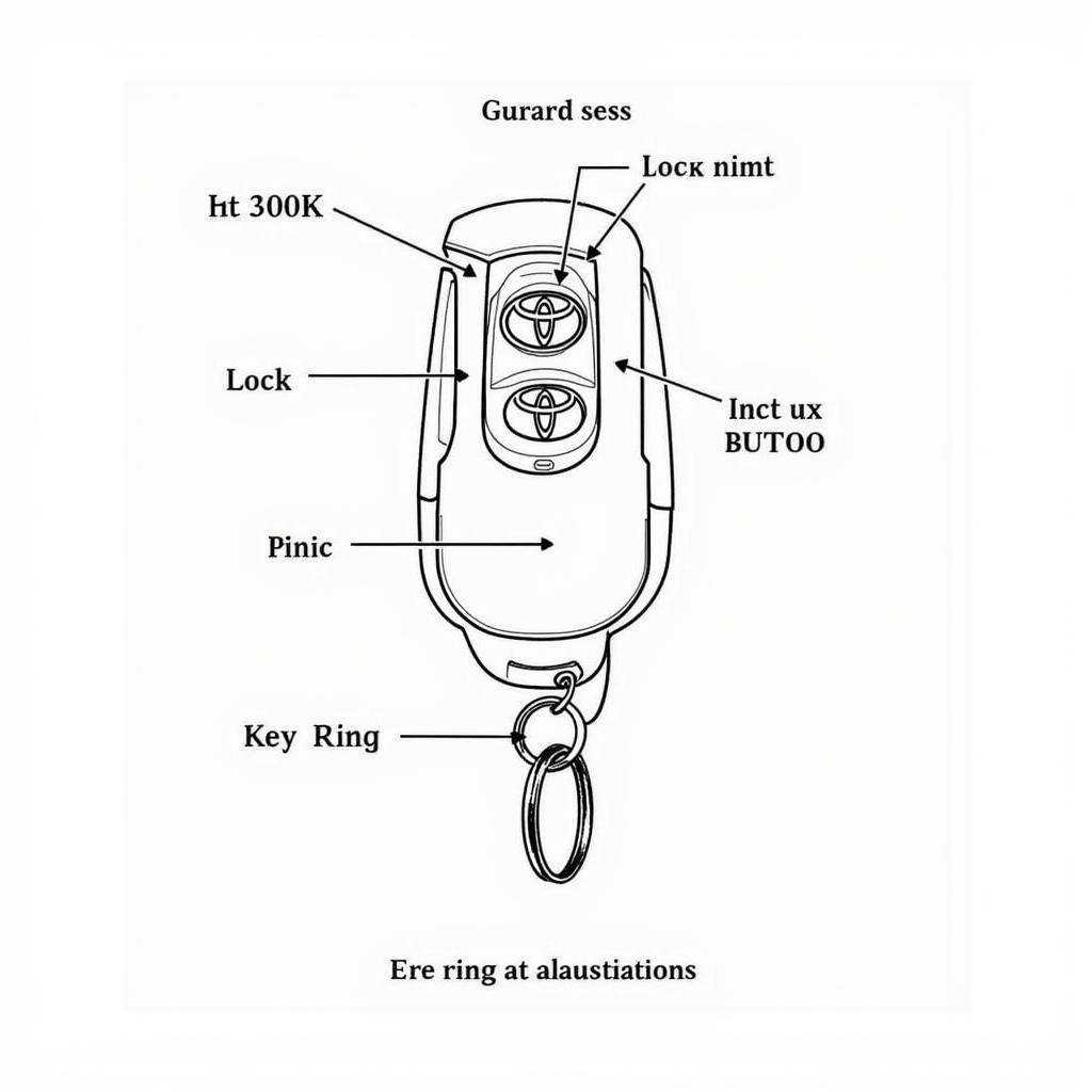 Diagram of the 2003 Toyota Sequoia Key Fob Functions